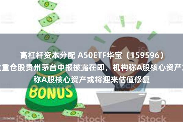 高杠杆资本分配 A50ETF华宝（159596）低开高走，第一大重仓股贵州茅台中报披露在即，机构称A股核心资产或将迎来估值修复