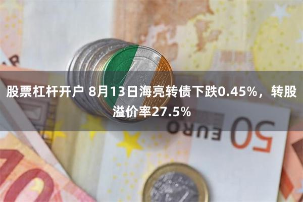 股票杠杆开户 8月13日海亮转债下跌0.45%，转股溢价率27.5%