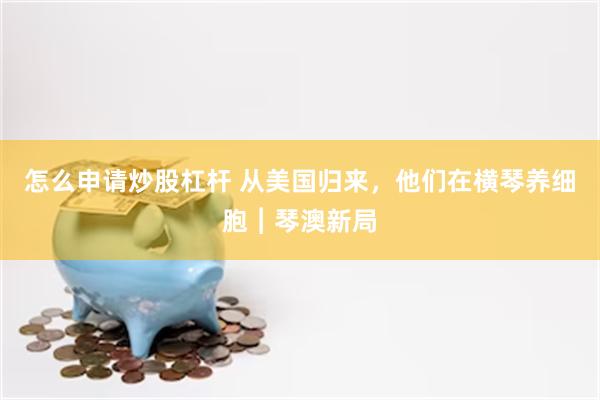 怎么申请炒股杠杆 从美国归来，他们在横琴养细胞︱琴澳新局