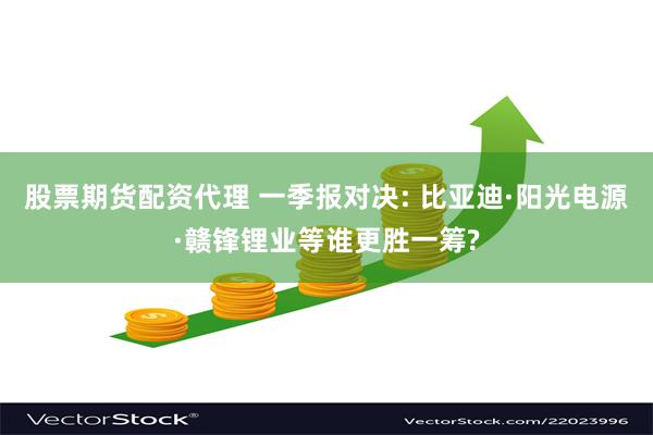 股票期货配资代理 一季报对决: 比亚迪·阳光电源·赣锋锂业等谁更胜一筹?
